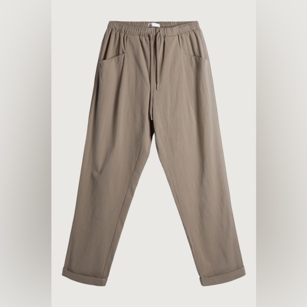 OAK + FORT Textured Cotton Pants